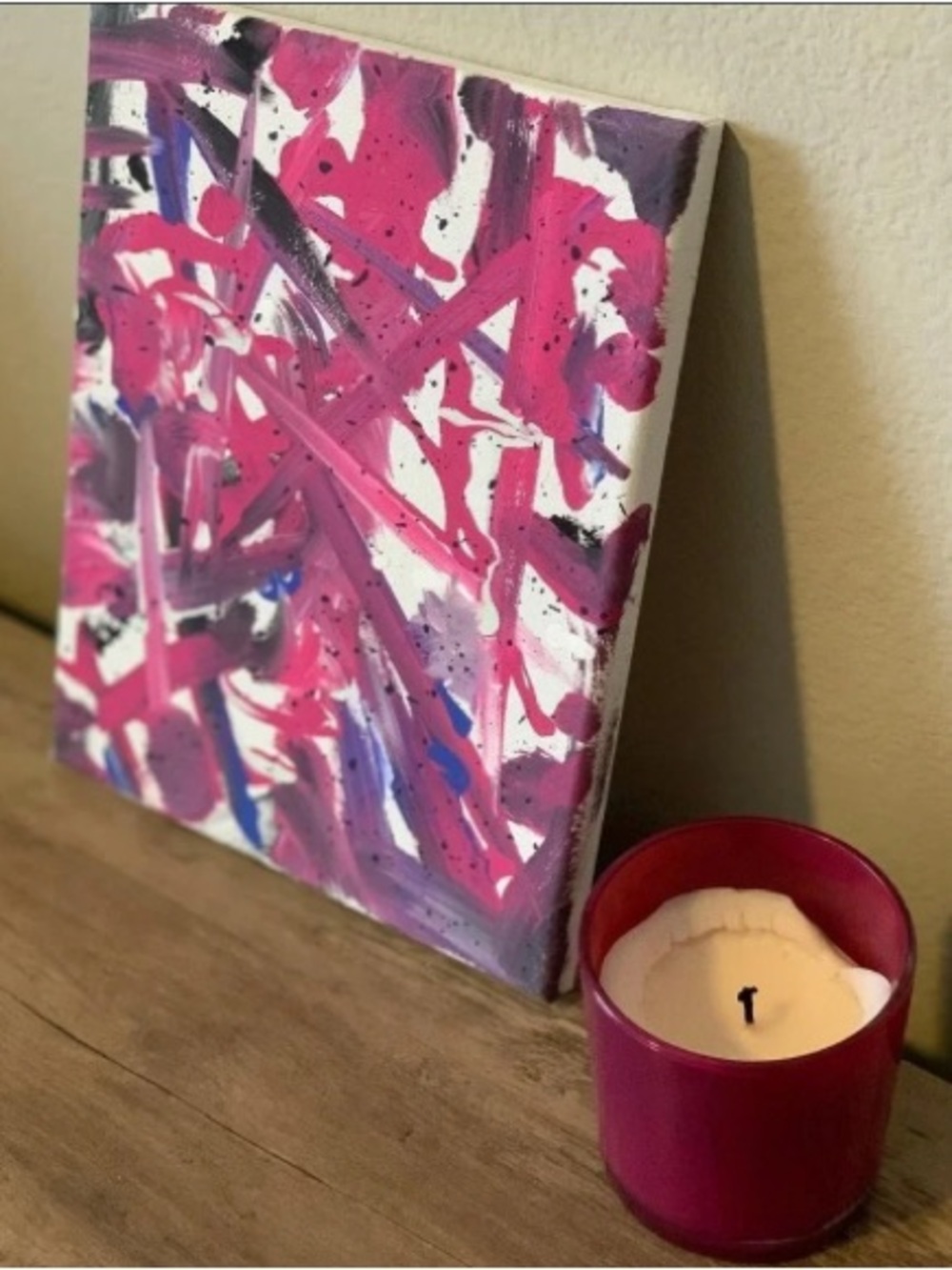Original Abstract Painting Out of Love 8x10 Canvas Wall Art